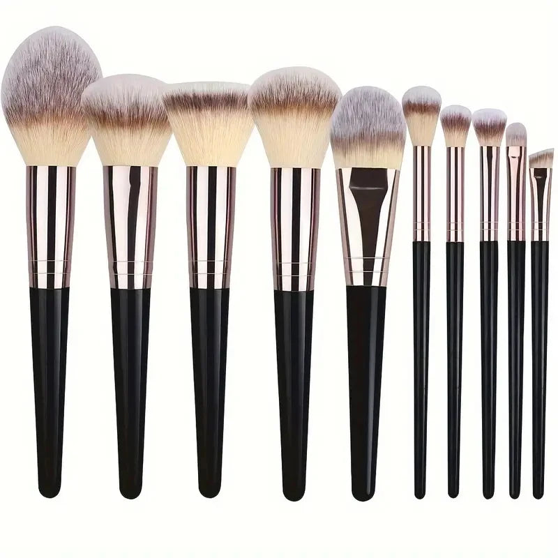10-20PCS Makeup Brush Set Foundation Concealer Powder Eyeshadow Blush Brush Kabuki Blending Cosmetic Beauty Tool for Face Quake 10BK