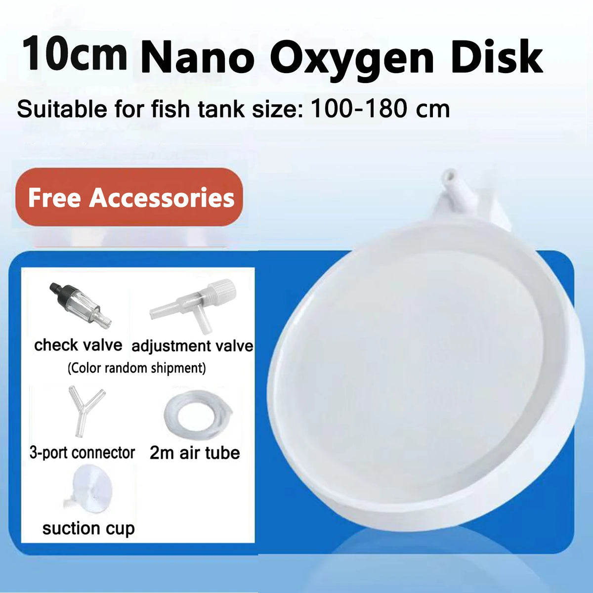 35/50/80/100mm Fish Tank Aquarium Nano Air Stone Oxygen Aerator Air Bubble Pond Pump Hydroponic Oxygen Supply Accessories Quake 10cm tube G3671D