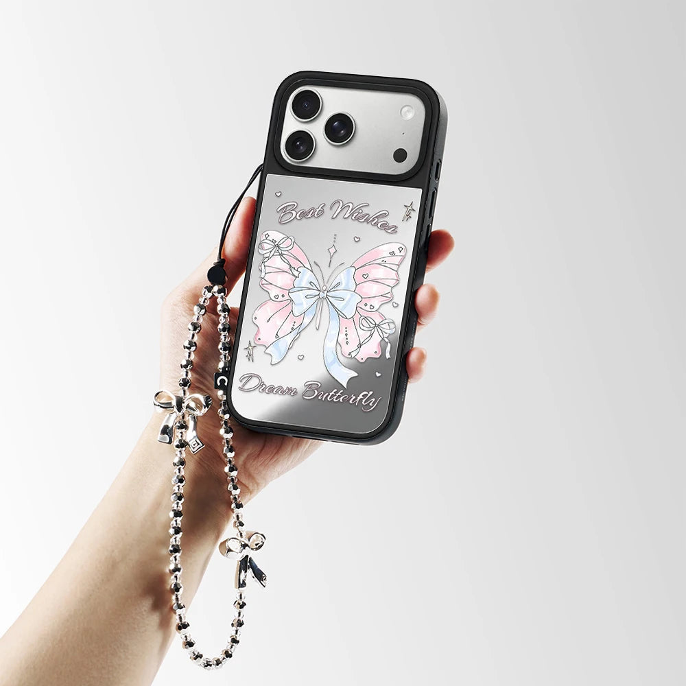 608317 Mirror Surface Magnetic Phone Case Cover for IPhone 13 14 15 16 17 18 Pro Max Case Multicolor Quake