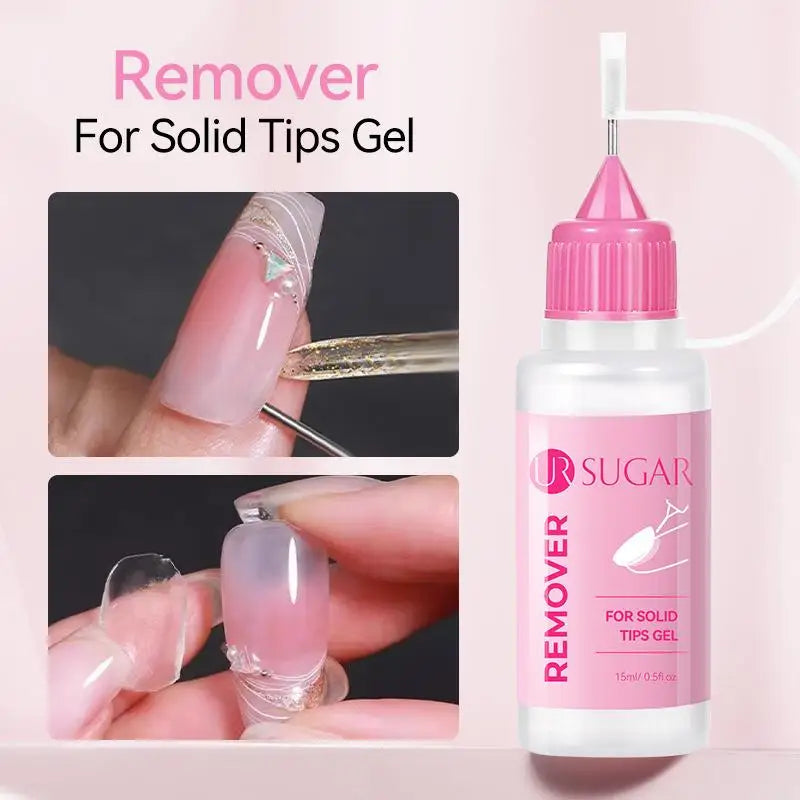 15ML Nail Glue Remover for Press on Acetone Free Nail Polish Remover Multi-Functional Remover for Nails Tips Gentle Glue Remover Quake