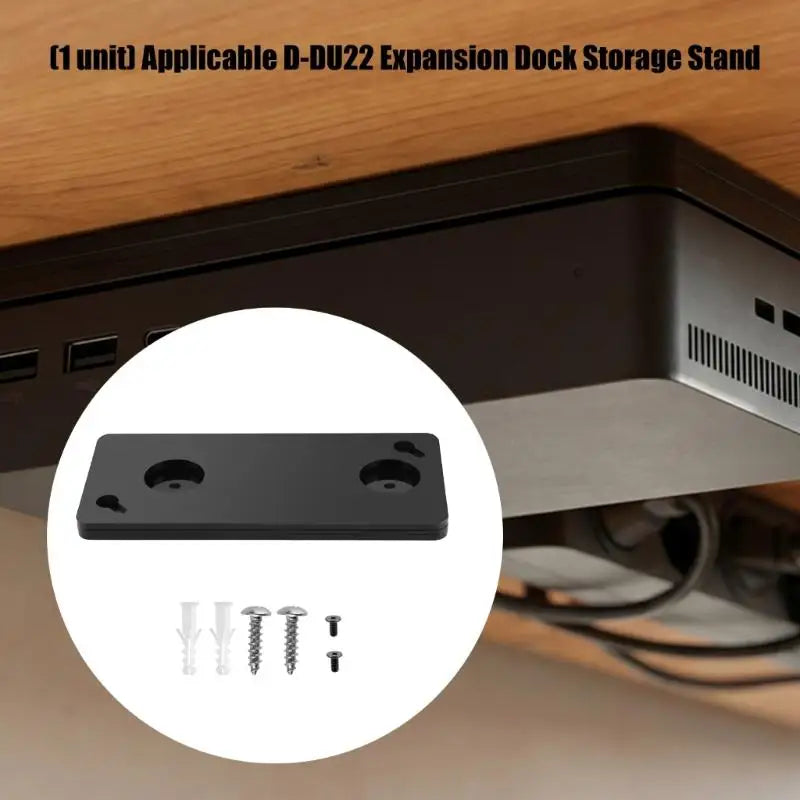 Acrylic DU22 Dock Holder Plate with Included Hardware for Fixed Desk Mounting, Home Office Cable Routing, and Office Desk K1KF Quake