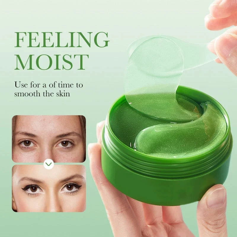 60pcs Aloe Vera Collagen Eye Mask Anti Dark Circles Removal Eyes Bags Moisturizing Firming Eye Patches Eyes Skin Care Products Quake