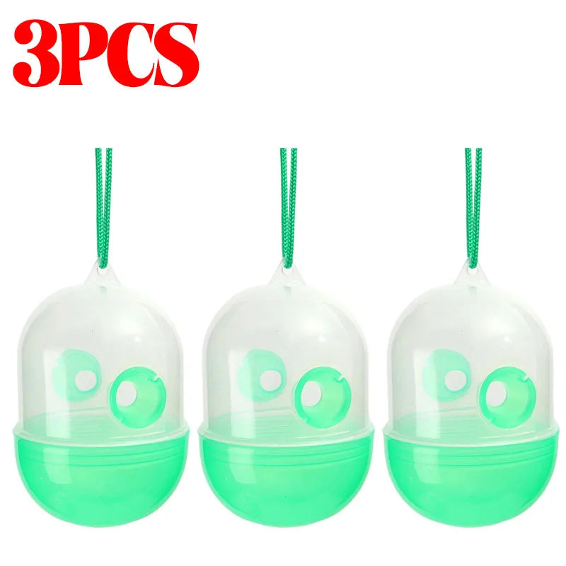 Clear Plastic Outdoor Hanging Insect Trap Reusable Fly Trap for Wasp Bees Effective Insect Traps Hornet Catcher for Garden Farm Quake 3PCS