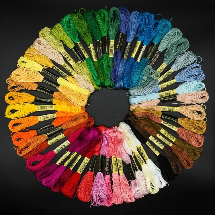 12/24/36/50 Anchor Similar DMC Cross Stitch Cotton Embroidery Thread Floss Sewing Skeins Craft Not Repeat Cross Stitch Quake