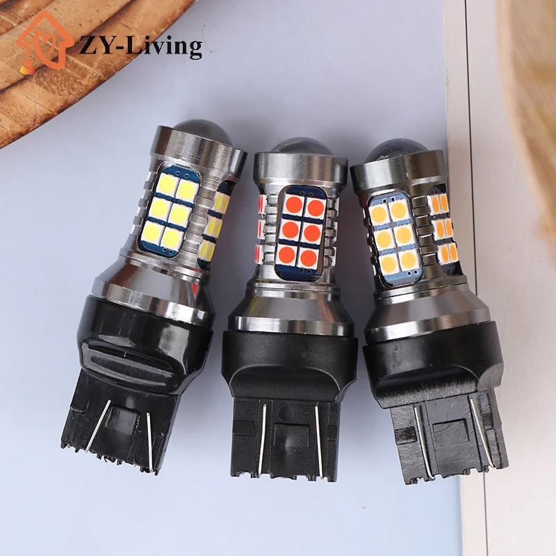 1Pc T20 LED 7440 7443 Led WY21W W21W Led Bulbs Car LED Bulbs Signal Lamp T20 27SMD 3030 Backup Brake Reverse Parking Lamp Quake