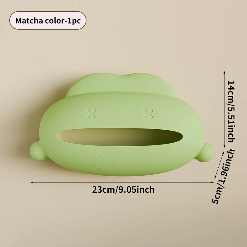 Wall - Mounted Pet Poop Bag Dispenser - Cute Design for Easy Access, Essential Pet Waste Cleaning Accessory, Pet Supplies Quake Green A0108B