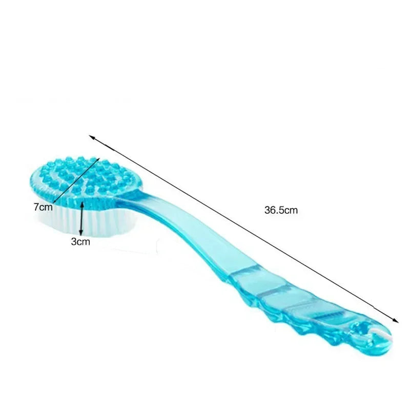 Plastic Back Body Bath Brush Bath Shower Scrubber Brushes with Handle Exfoliating Scrub Skin Massager Exfoliation Bathroom Brush Quake