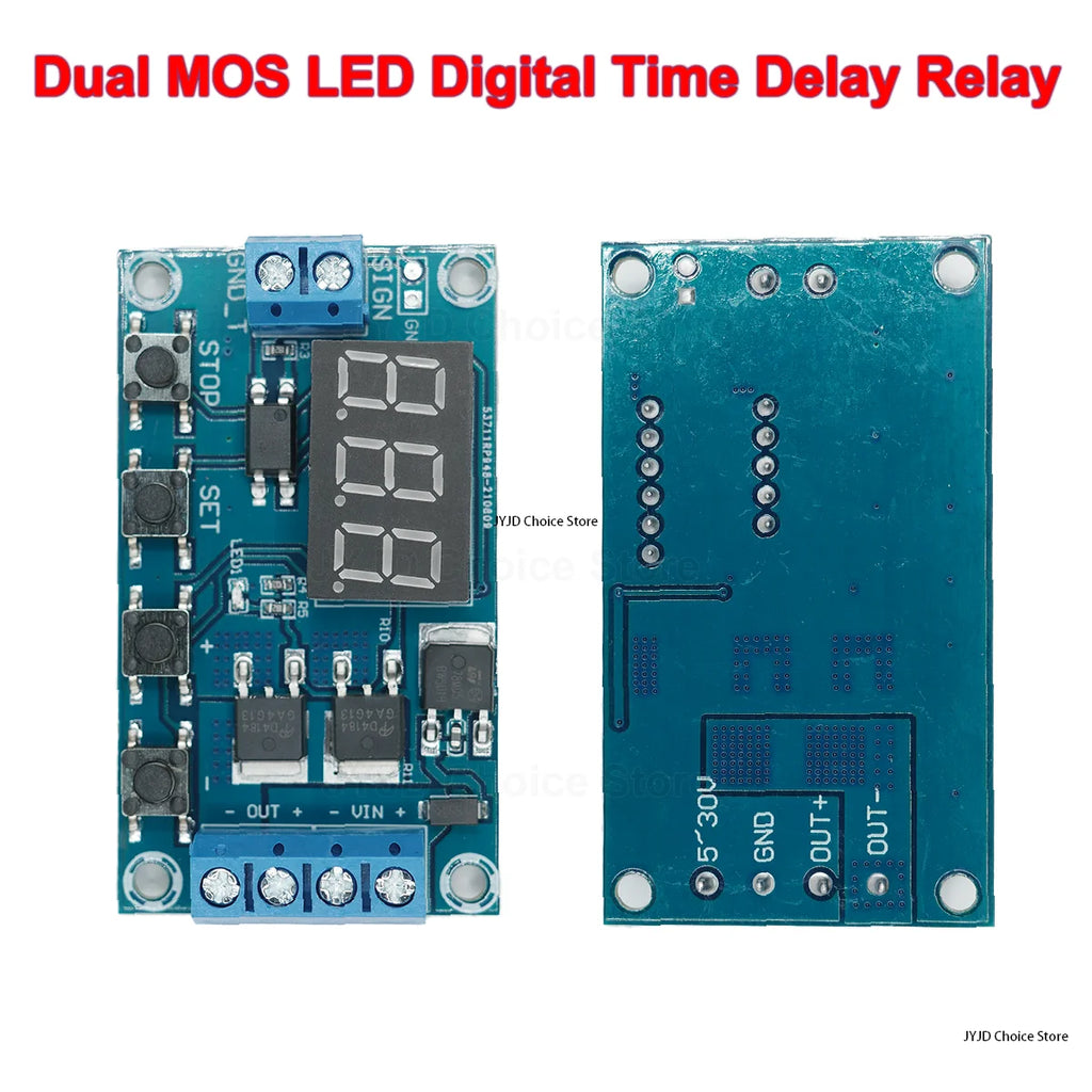 DC 5V-36V Trigger Cycle Delay Timer Switch Turn On Off Relay Module with LED Display Adjustable Timer Module Quake