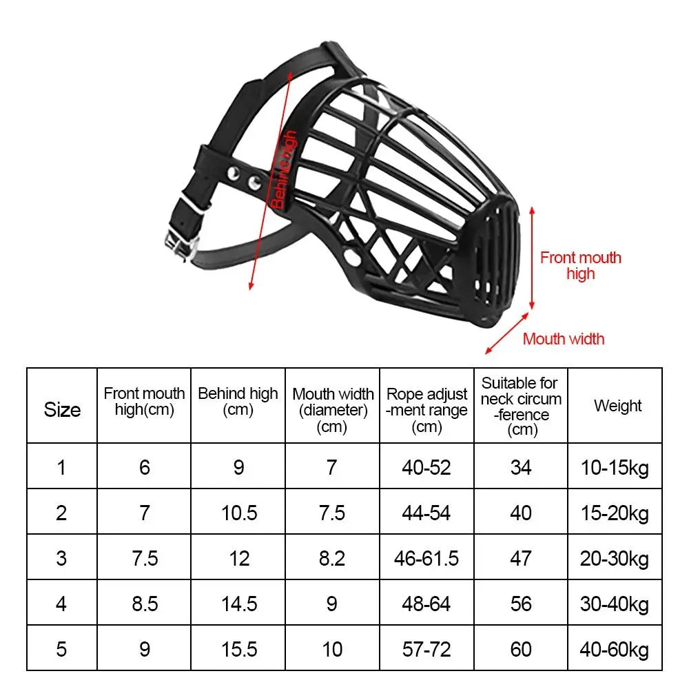 Prevention Anti Miseating Adjustable Nozzle slipcover Dog Bark Arrester Soft Plastic Dog Mouth Cover Quake