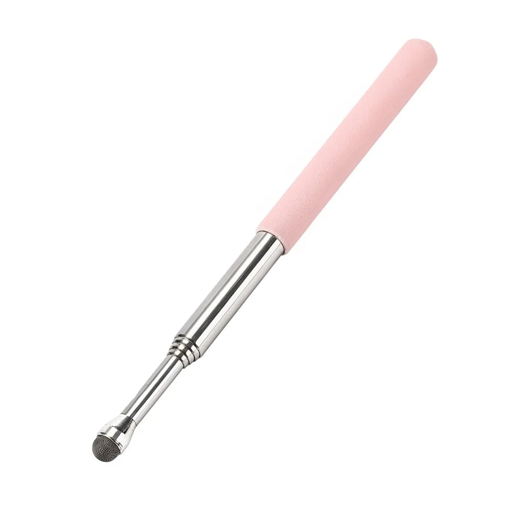 Simple 66cm Stylus Pen Five Sections Retractable Digital Pen Macaron Color Teaching Pointer Students Quake Pink