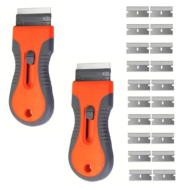 Professional Label Remover Scraper–10/20 blades with telescopic handle. Ideal for removing stickers from any surface efficiently Quake