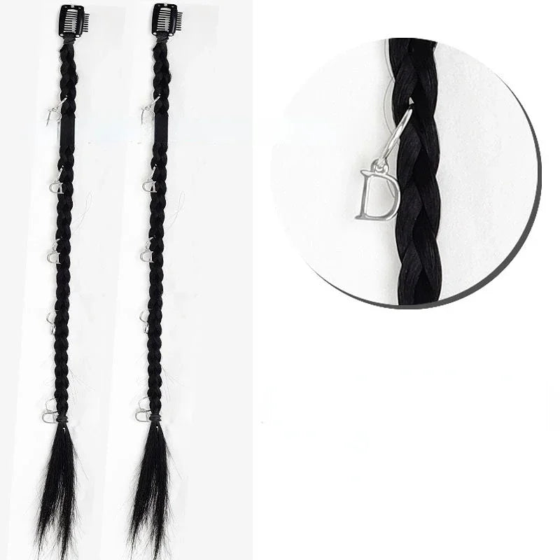 2pcs/set Y2K Boxing Braids Girls Cool Fashion hair Braide Women Fried Dough Twist Braid Traceless Invisible BB Clip Boxing Braid Quake zmD