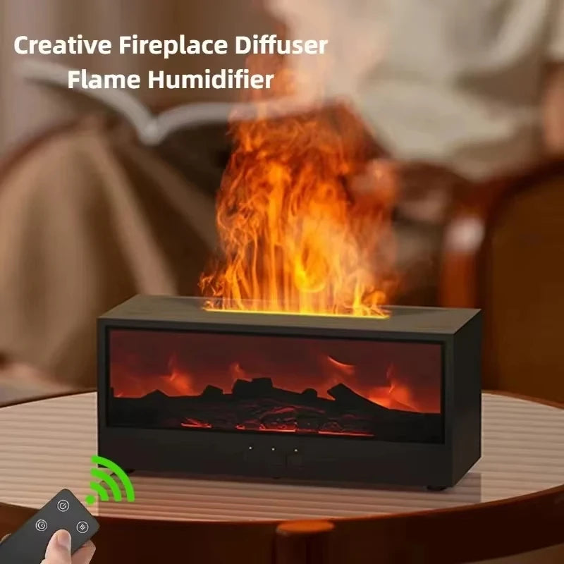 7-color Flame Air humidifier Aromatherapy Diffuser Essentialoils Large capacity durability silent Quake
