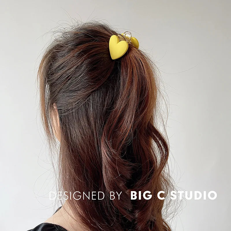 Love Small Grab Clip Korea's New Sweet Hair Grab Chuck Hairpin Hair Accessories Styling Tools & Accessories Quake