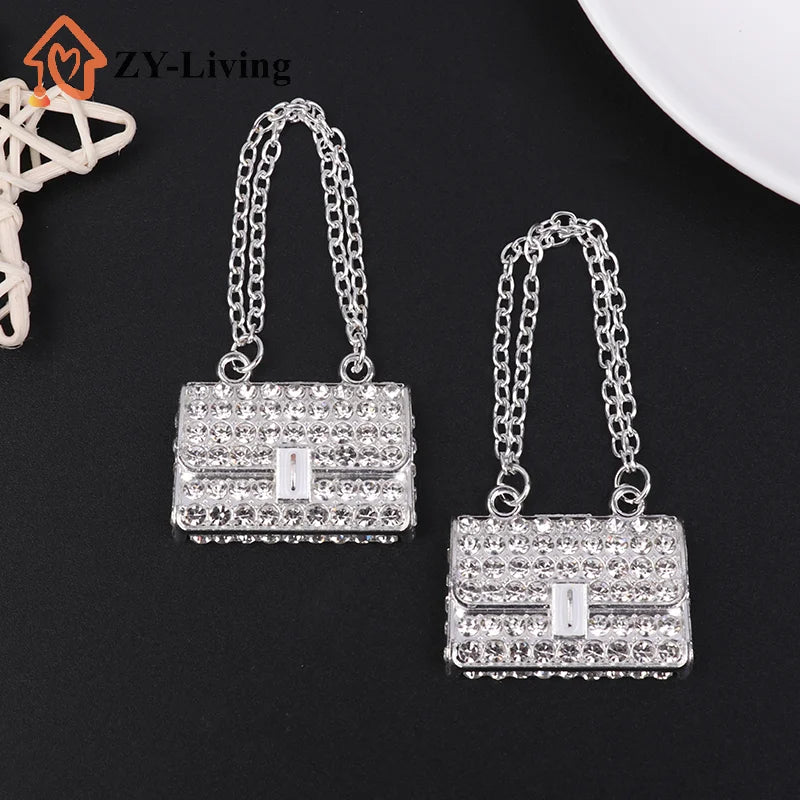 1Pc Metal Chain Handbag Pack Doll Bag Miniature Shopping Handbag For Clothes Dollhouse Miniature Kids Toy Quake