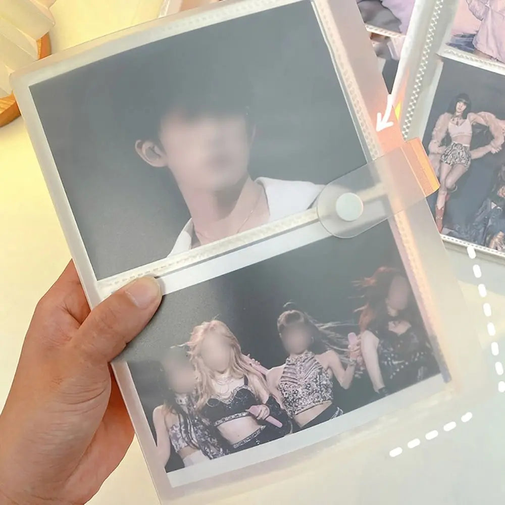 3/4/5/6 Inch 80/160 Slot Photo Album Idol Photocard Holder Idol Star Card Collect Book Creative Photo Albums Picture Card Holder Quake