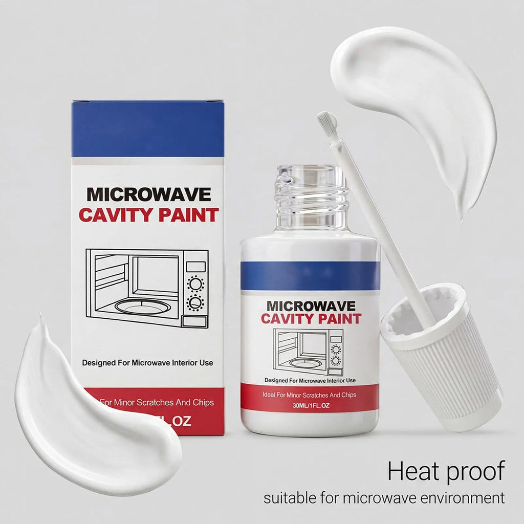 High Gloss Microwave Coating 30ml Microwave Interior Cavity Paint Appliance Repair Touchup for Home Kitchen Apartment Restaurant Quake