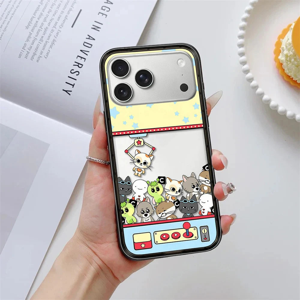 6090666 Compact Black Border Magnetic Phone Case Cover for IPhone 13 14 15 16 17 18 Pro Max Case Quake