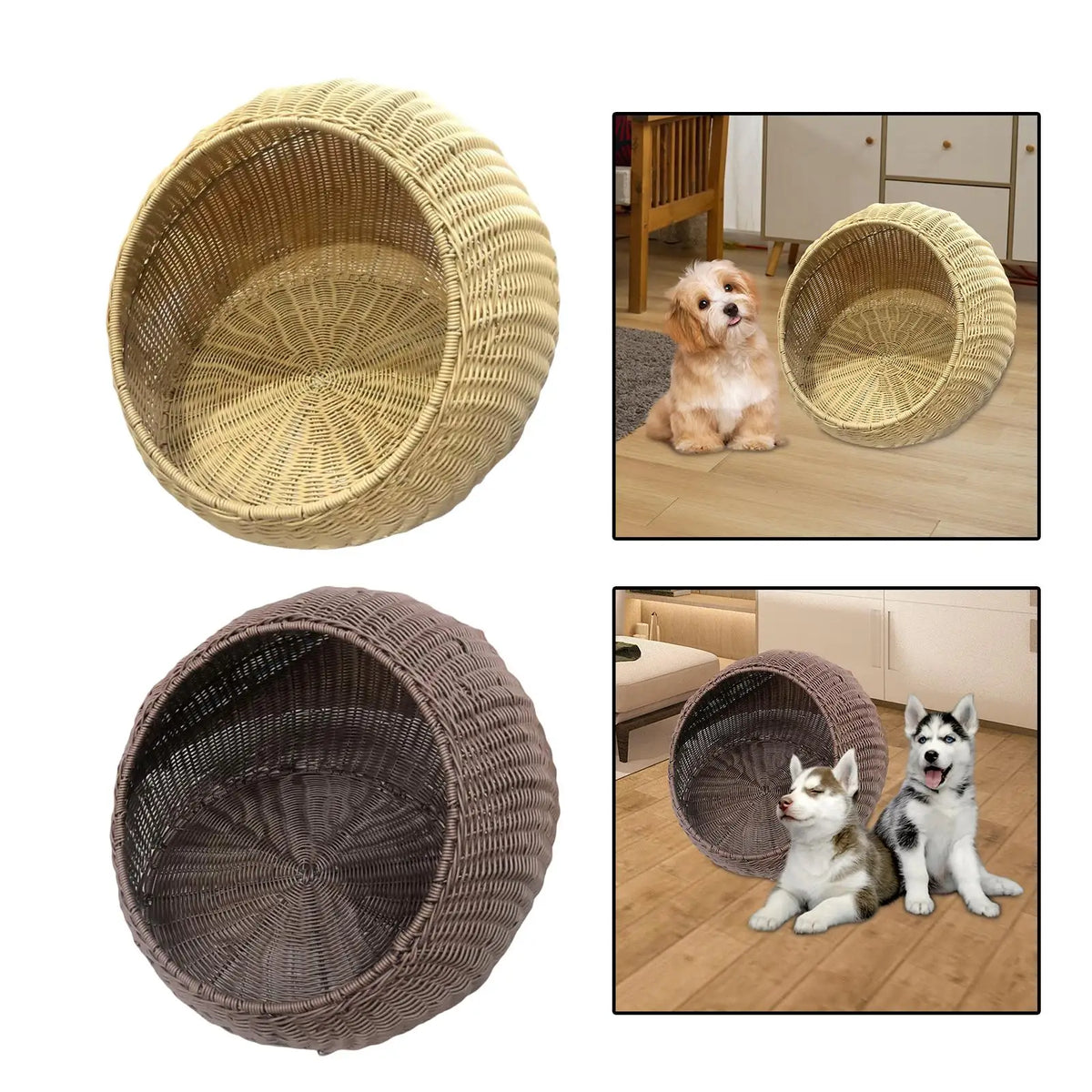 Cat Bed Basket Kitten Cave Sleeping Cat Hideaway Hut Kennel Cat Basket Pet Sleeping Bed for Pomeranian Puppy Cats Poodle Quake