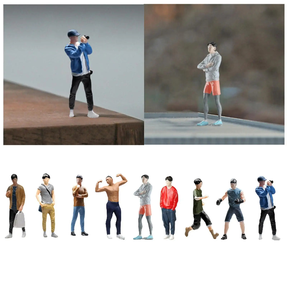 Mini Figure Model Birthday Gift Centerpiece Collectible Resin Ornament Artwork 1:64 Realistic Statue for Shelf Office Tea Room Quake