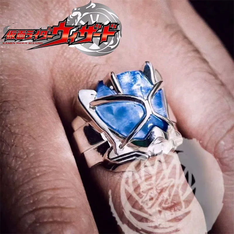 Hot Kamen Rider Wizard Ring Magic Ring Prop Adjustable Openable Design Anime Cosplay Wearable Index Finger Ring for Men Women Quake