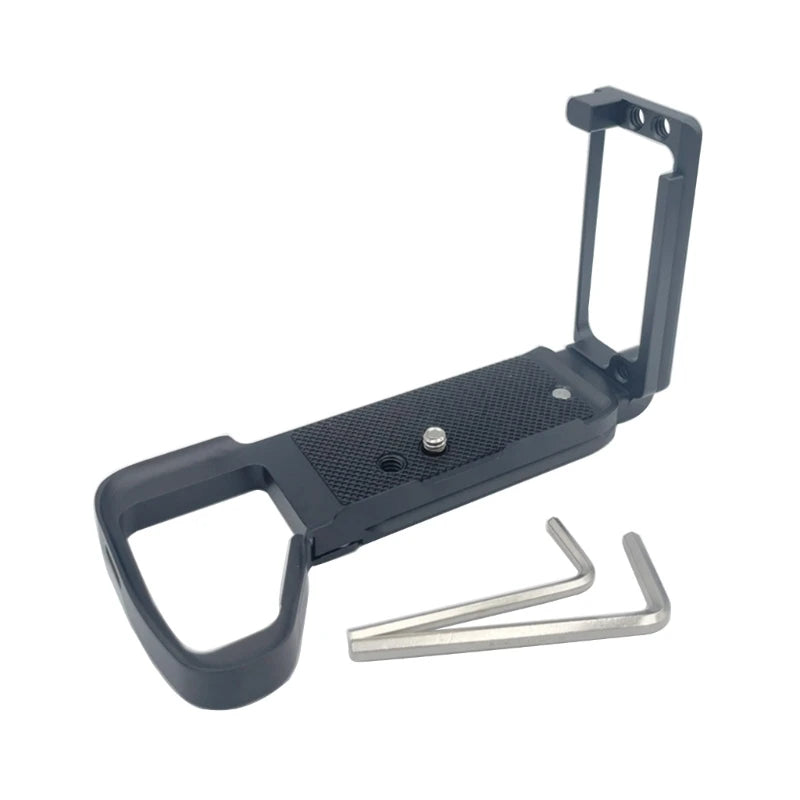 Quick Release Plate Base Grips Handle, Hand Grip Handle Quick Release L Plate Holder for Sony A7r4 a7m4 A7S3 A1 Camera K1KF Quake Black