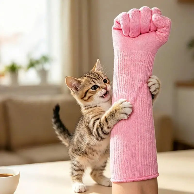 Cut Resistant Pet Handling Gloves with Extended Forearm Coverage, Phone Use Fingers for Grooming and Daily Animal Care K1KF Quake
