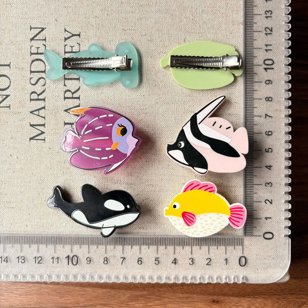 Cute Cartoon Small Fish Bangs Clip Summer Vacation Duckbill Clip Seaside Styling Accessories Acrylic Headwear for Women Girls Quake