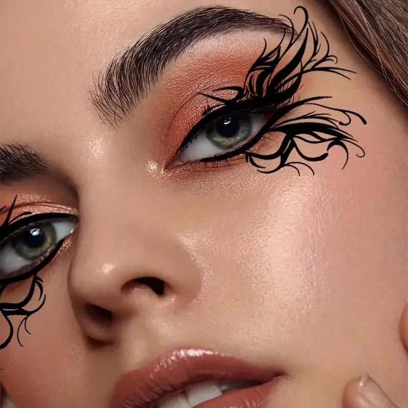 10 Halloween Removable Temporary Eye Tattoo Stickers,Can Be Used Realistic Tattoos,Waterproof and Sweatproof,Halloween Makeup Quake