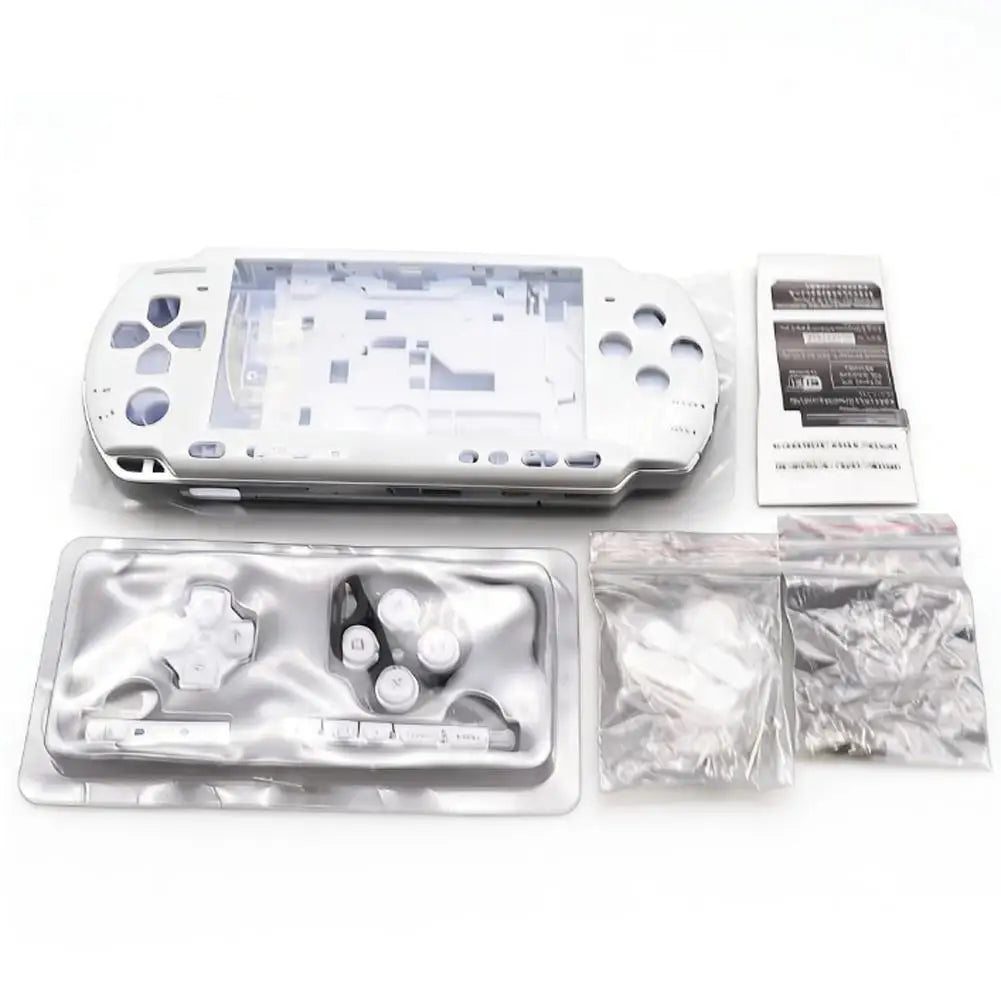 Full Set Housing Shell Case for PSP 3000 PSP3000 03 Version Console Replacement Cover with Buttons Screws Kit Game Accessories 1 Quake white