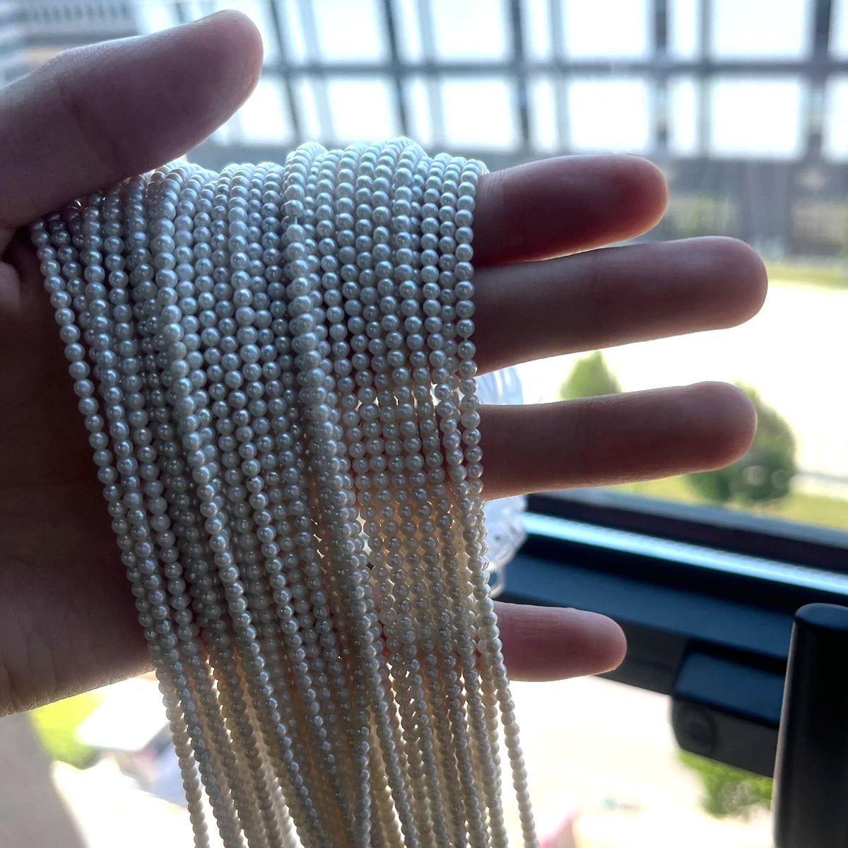 Nearround Pearl 2-3mm Natural Freshwater Pearl Isolation Beads For Jewelry Making DIY Necklace Earrings Bracelet Accessory Quake