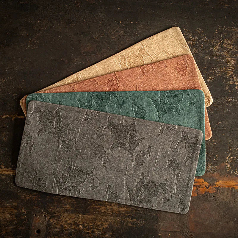 Jacquard Dry Tea Mat Waterproof Tea Mat Kung Fu Tea Set Accessories Fabric Heat-resistant Tea Table Mat Chinese Zen Table Quake