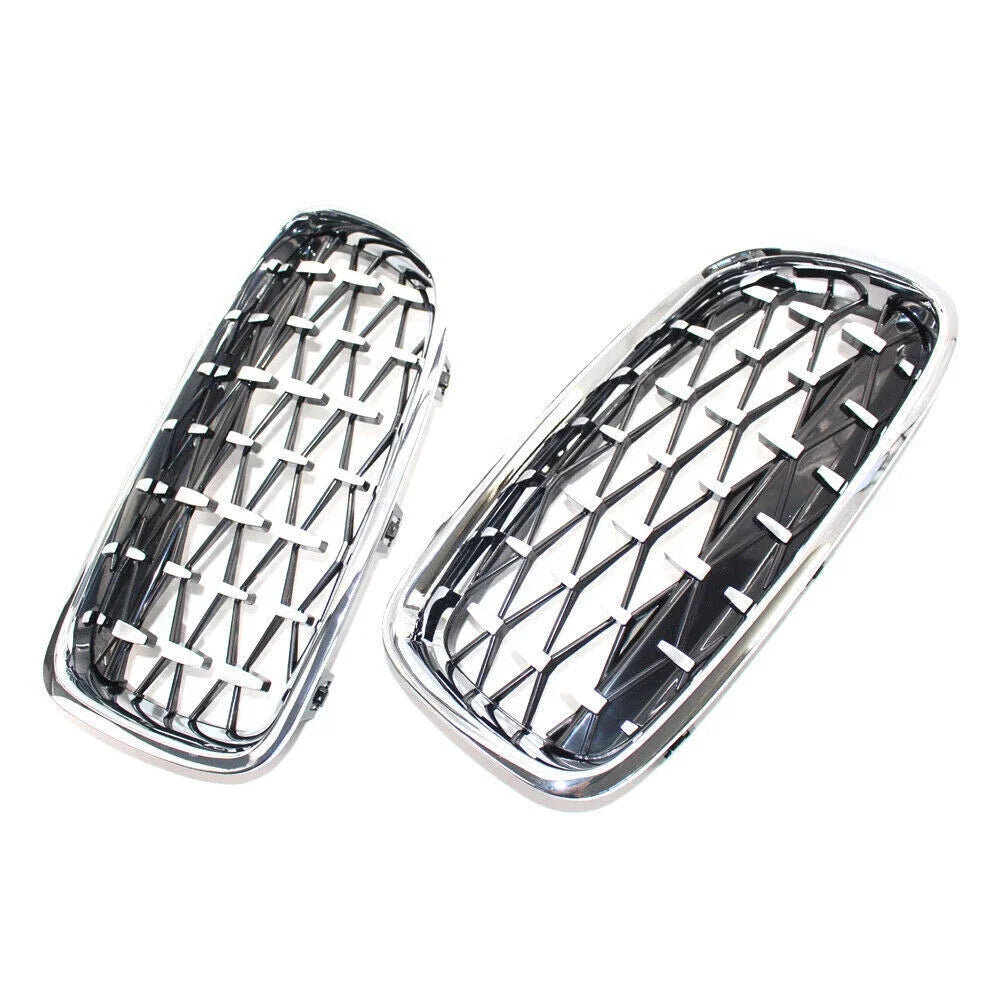 For BMW F30 F31 F35 F80 2012-2018 2x Car ABS Grille Front Kidney Grill Diamond Style 51130054493 51130054494 Accessories Parts Quake