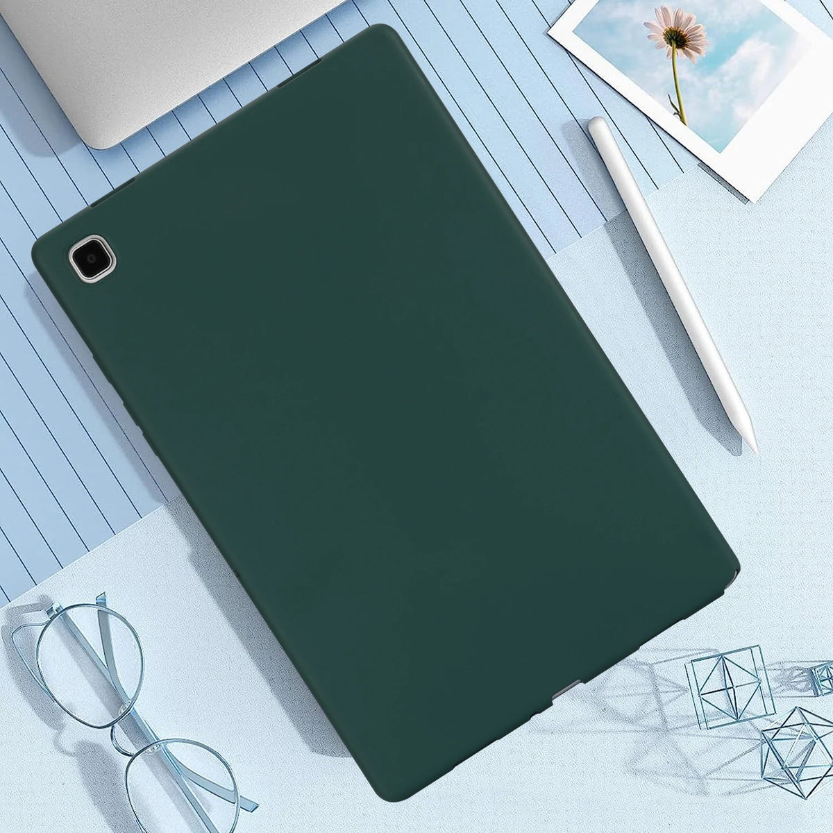 Suitable for Samsung Galaxy S7 S8 S9 S6 LITE A8 A2019 A7 10.5/11inch T225 T220 T290 T295 P610 P615 X700 X800 T970 T870 Tablet Pr Quake blackish green TAB A7LITE T225 T220