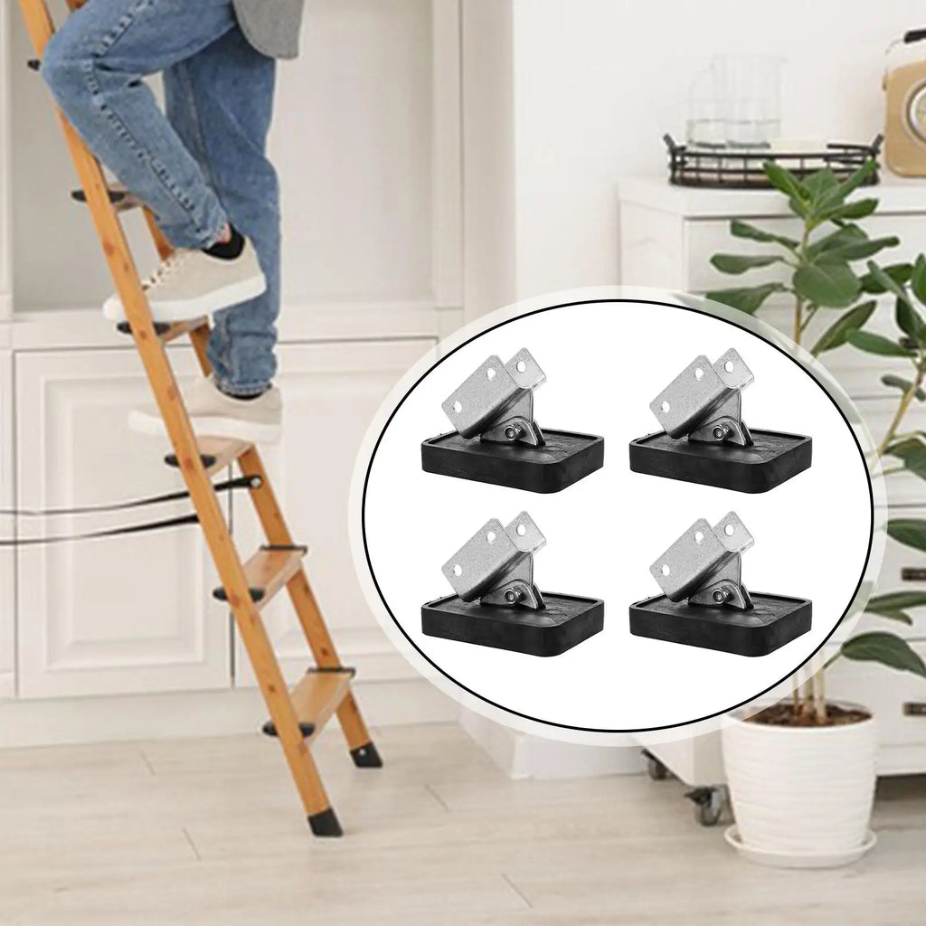 Extension Ladder Stop Mat Thick Rubber Iron Stabilizer Non Slip Floor Aid for Indoor Outdoor Maintenance Ladders Quake