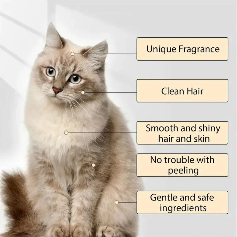 100/300ML Pet Shampoo Cat Dog Hair Softening Shower Gel Anti Mite Moisturizing Itchy Cleans Hair Remove Dirt Odor Pet Products Quake