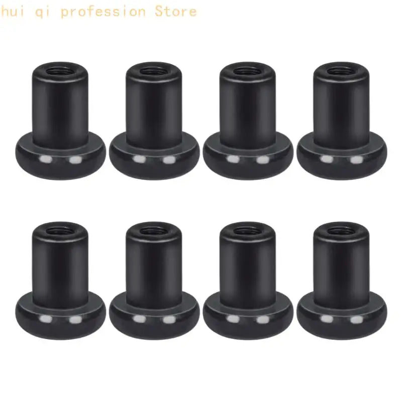 Door Hinge Nut Replacement 8 Piece Black Threaded Insert Hardware with Flanged Base for Vehicle Door Hinge Repair H8WE Quake Short CN