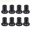 Door Hinge Nut Replacement 8 Piece Black Threaded Insert Hardware with Flanged Base for Vehicle Door Hinge Repair H8WE Quake Short CN