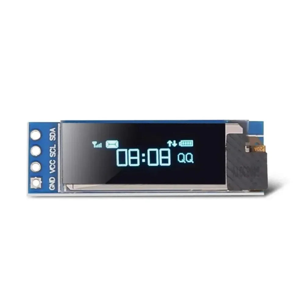I2C- OLED Display Module 0.91 Inch I2C -SSD1306 -OLED Display Module White / BLUE I2C OLED Screen Driver DC 3.3V~5V for Arduino Quake