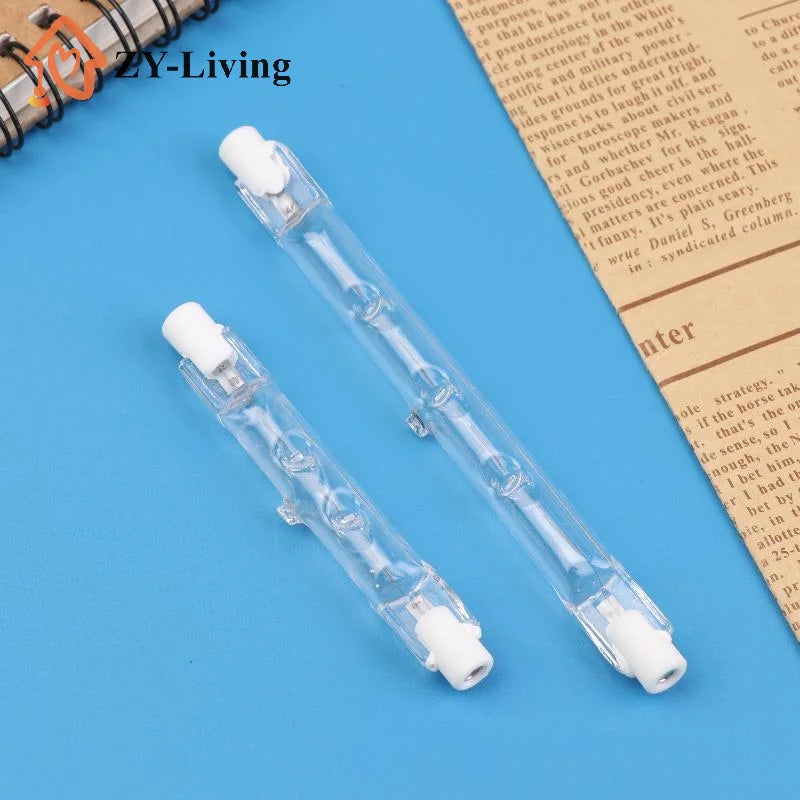 1Pcs J Type Halogen Light Bulb 360° Beam Angle R7S Halogen Linear Light Bulb For Ceiling Cabinet And Desk Construction Lights Quake