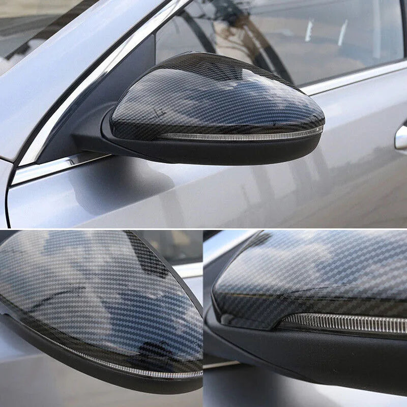 For KIA K3 Cerato Forte 2019-2022 ABS Auto Car Styling Body Side Door Rearview Mirror Cover Cap Horns Shell Housing Sticker Trim Quake