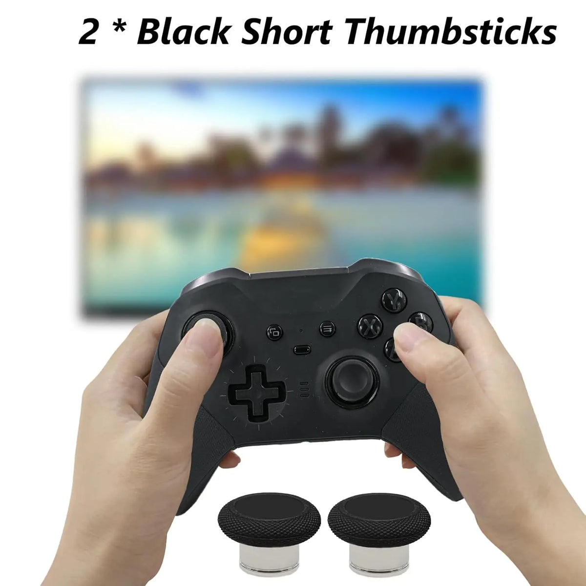 2x Low Sticks Thumbstick Replacement for Xbox Elite Wireless Controller Series Gen 2 1797 Standard Height Sticks Quake