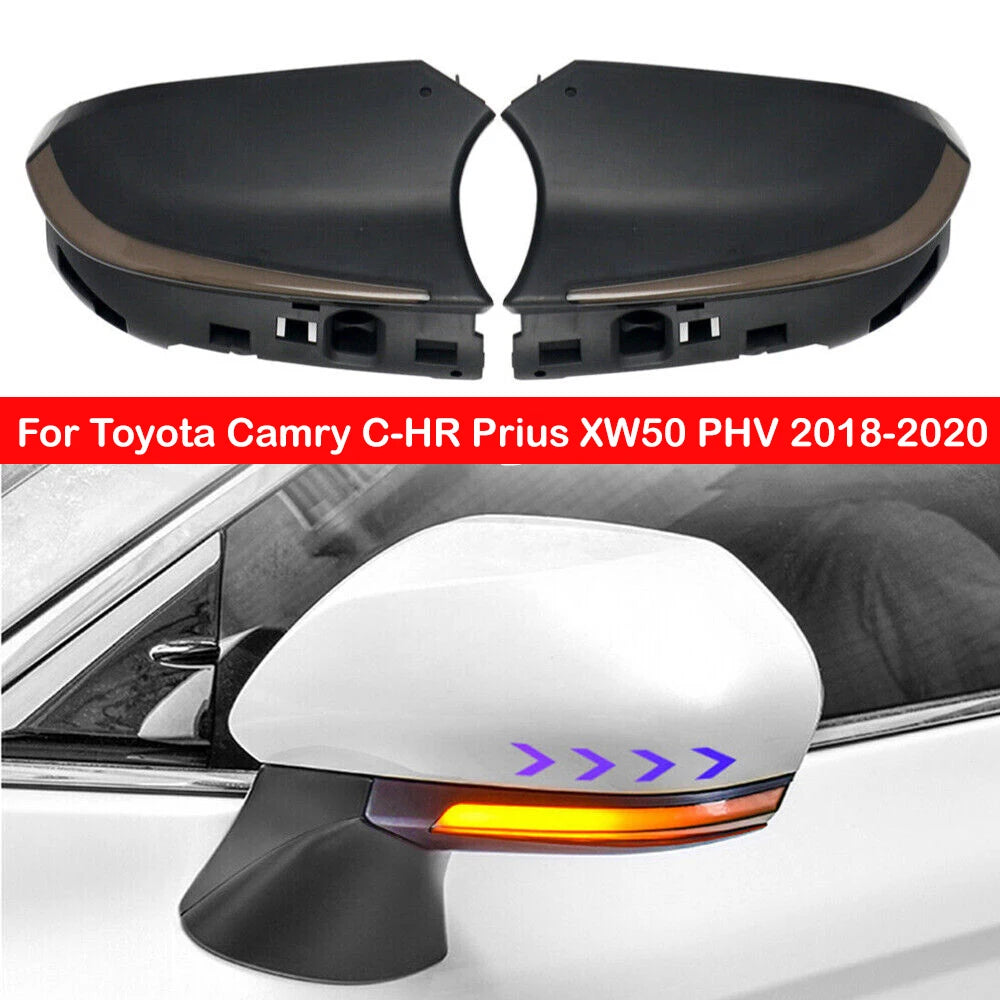 For Toyota Camry C-HR CHR Prius XW50 PHV 2018-2020 Car Dynamic LED Turn Signal Light Side Mirror Sequential Parking Lamp Blinker Quake Default Title