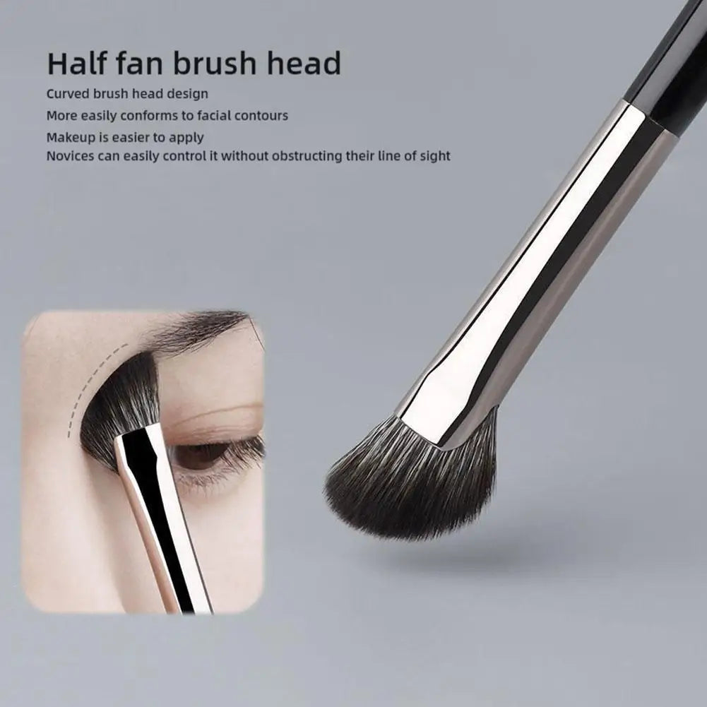 3PCS Nose Brush Set Nose Contour Brush Sculpting Half Fan-Shape Nose Shadow Brush Angled Concealer Brush Under Eye Cosmetics Quake