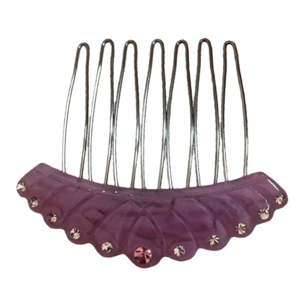 Acetic Acid Colorful Diamond Crown Insert Comb Forehead Bangs Side Insert Comb Elegant Hair Accessories Korean Style Headwear Quake