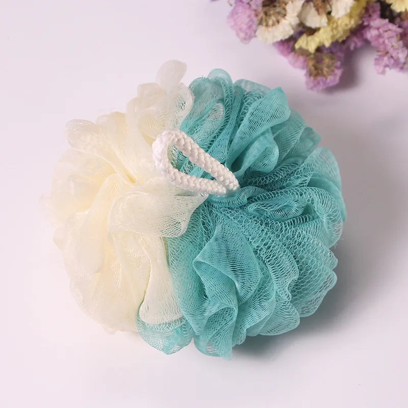 vvocci Bath ball Large Bi-Colour Shower Balls 3 PCS Colourful PE Soft Frosted Bubble Bath Flower (Colour Random) Quake
