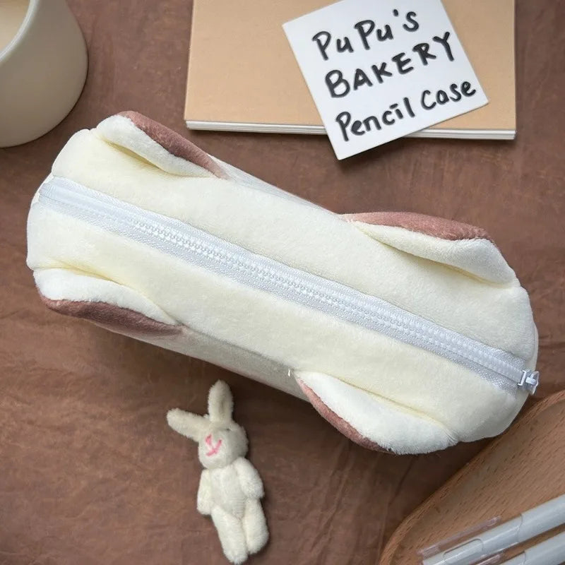 1pcs Cute Siamese Cat Plush Pencil Case Cartoon Kitten Design Stationery Pouch for Students and Office Use Quake