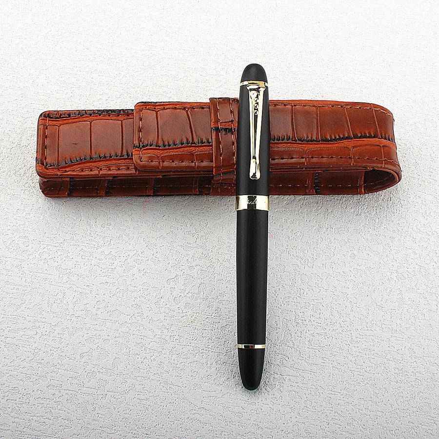 Jinhao 450 Metal Fountain Pen EF/F/M/Bent Nib Golden Trim with Converter Writing Pen PK 20 Quake 450-8 EF 0.38MM