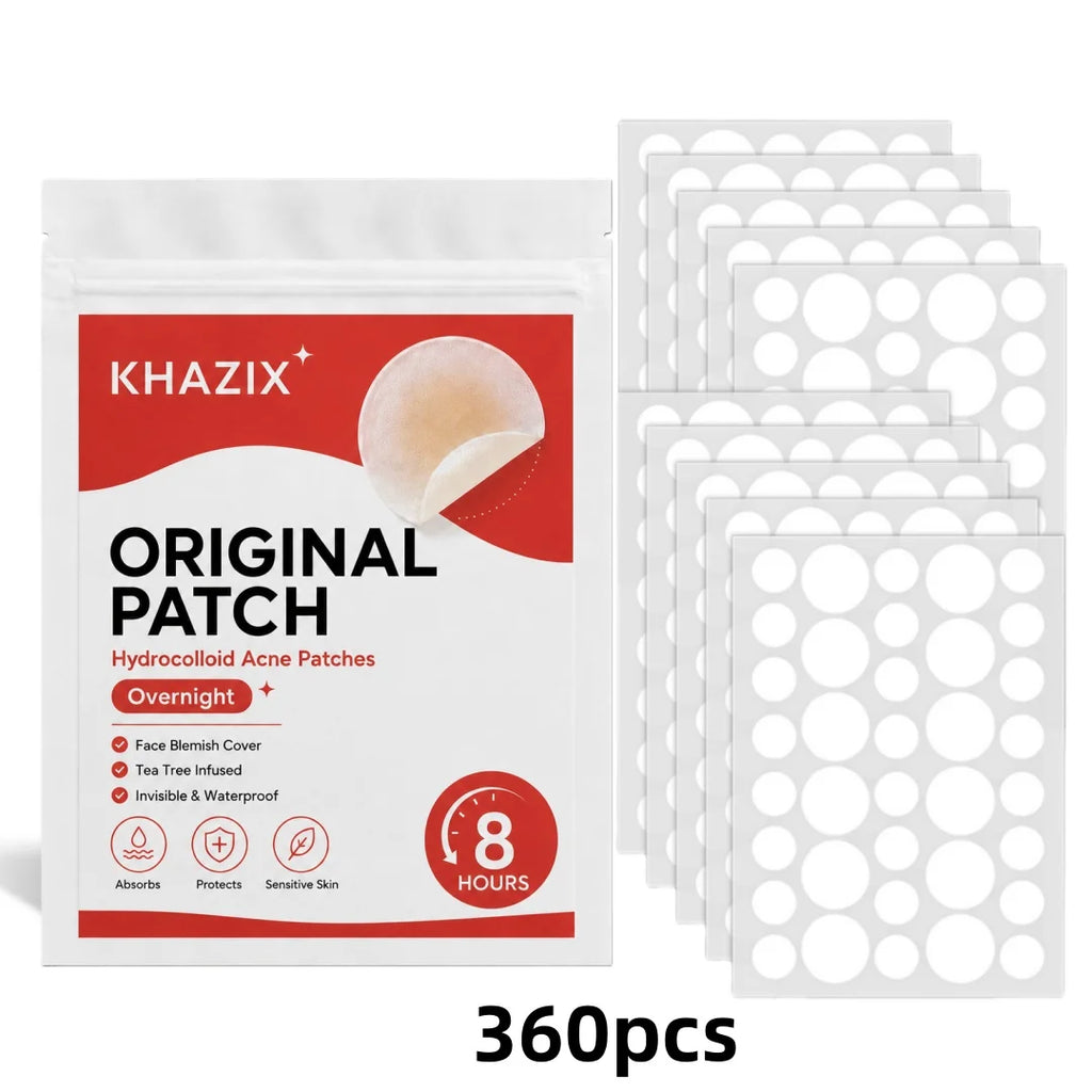 360pcs Hydrocolloid Acne Pimple Patch, Hydrocolloid Spot Stickers, Covering Zits and Defect, Nighttime Spot Stickers for Face Quake