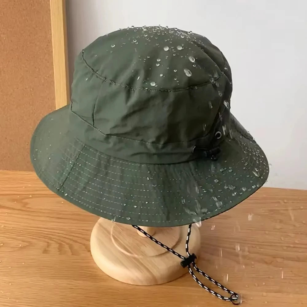 Waterproof fisherman hat can store summer thin quick drying sun hat, outdoor hiking sun protection basin hat Quake